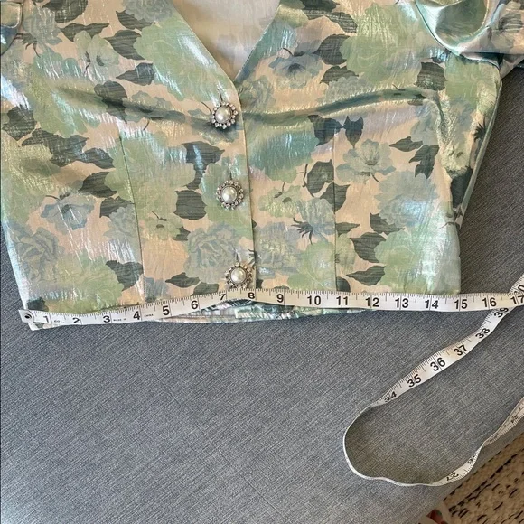 Zara Shimmering Floral Blouse - Blue and Silver ♥️ - Picture 12 of 13